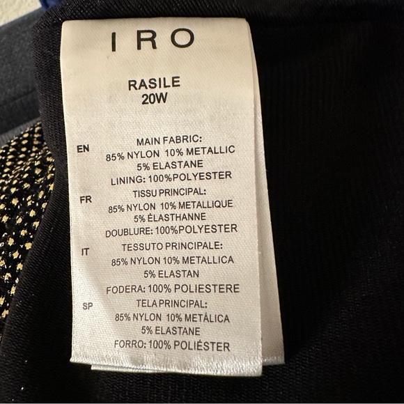 IRO sparkly mini dress black/gold size 36 (S) zipped back - Picture 7 of 7